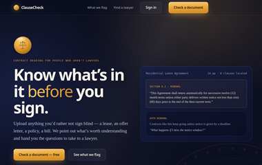 ClauseCheck site preview